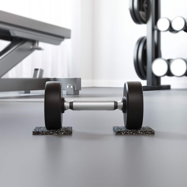 vidaXL Гумена валяк Черно Каучук