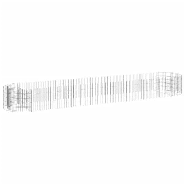 vidaXL Габион повдигната леха, поцинковано желязо, 500x100x50 cм