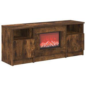 vidaXL Електрическа камина Опушен дъб 98 x 28,5 x 40,5 cm