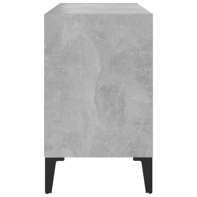vidaXL ТВ шкаф с метални крака, бетонно сив, 69,5x30x50 см