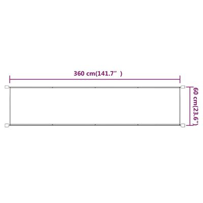 vidaXL Вертикален сенник, теракота, 60x360 см, оксфорд плат
