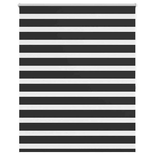 vidaXL Щора "Зебра" 120 х 175 см, цвят черен
