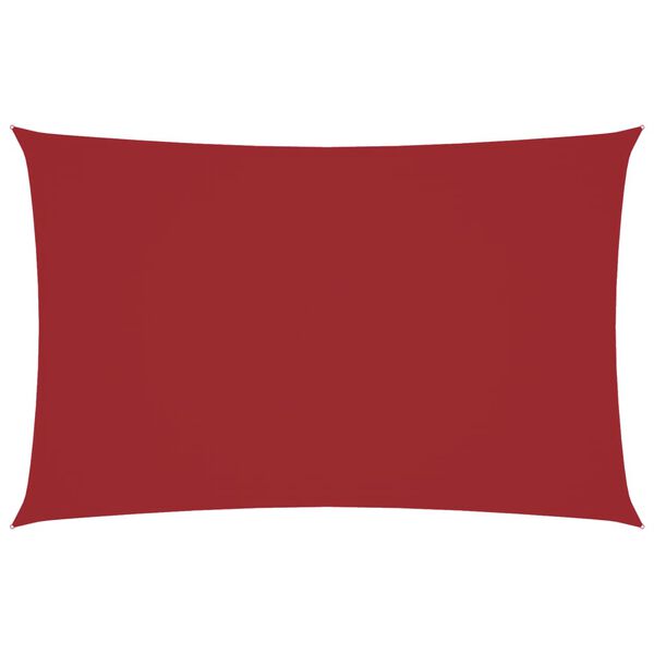 vidaXL Платно-сенник, Оксфорд текстил, правоъгълно, 5x8 м, червено