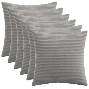 vidaXL Калъфка за възглавница 6 pcs HEERLEN Светлосиво 30 x 30 cm