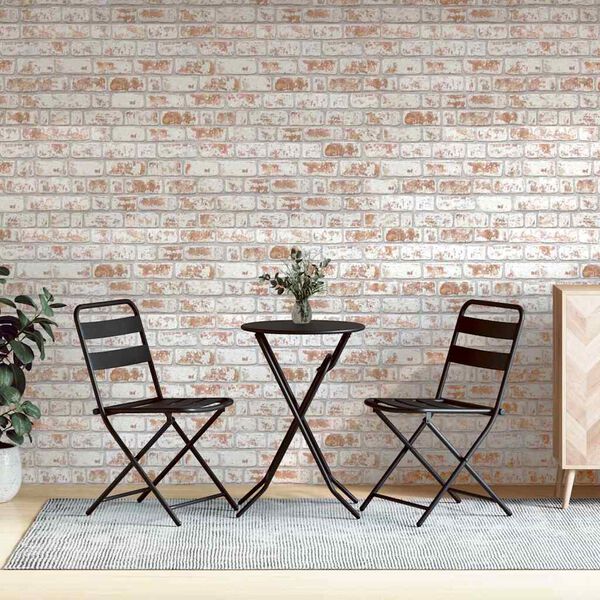 vidaXL 3D стенни панели 10 бр червено и бяло 100x50 см EPS