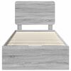 vidaXL Рамка за легло Сив Сонома 75 x 190 cm Инженерна дървесина
