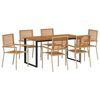 vidaXL Комплект за хранене в градината 7 pcs Бежово