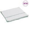 vidaXL Кърпи за почистване 10 бр бели със зелени ивици 50x60 см