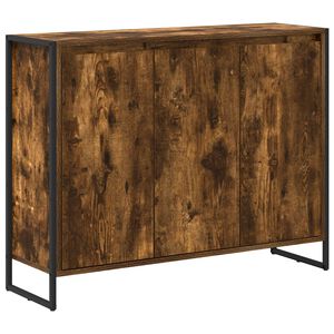 vidaXL Страничен шкаф Опушен дъб 96,5 x 30 x 75 см Инженерна дървесина