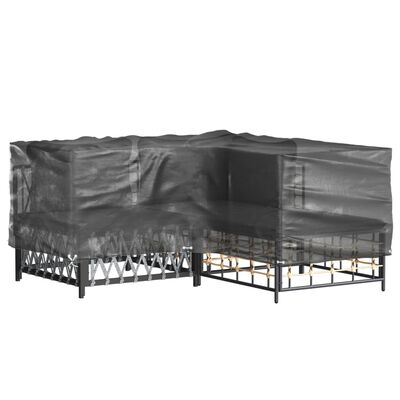 vidaXL Покривала за ъглови градински мебели 2 бр 16 капси 215x215x70см