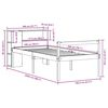 vidaXL Легло с рафтове за книги, без матрак, 100x200 см, бор масив
