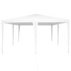 vidaXL Парти шатър Бяло 400 x 400 x 266 см Полиестер и стомана