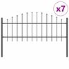 vidaXL Градска ограда WOERDEN 7 бр. 170 x 115 см Сив