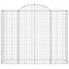 vidaXL Габионни кошници арка 8 бр 200x50x160/180 см поцинковано желязо