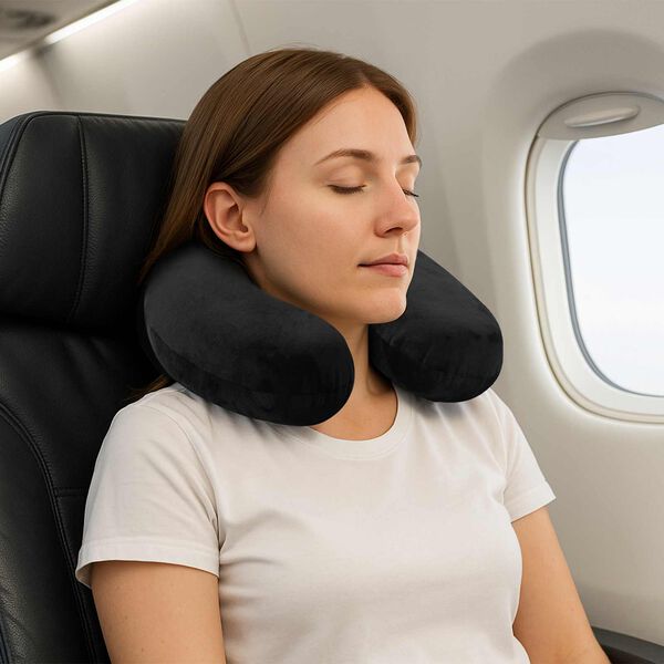 vidaXL Възглавница с възглавница Черно 27 x 27 x 8 см Кадифе