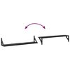 vidaXL Стени за рафтове с рафт 2 pcs Черния дъб 80 x 15 x 15,5 cm
