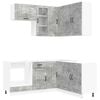 vidaXL Кухненски единица LUCCA 8 pcs Бетонно сиво Инженерна дървесина
