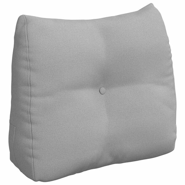vidaXL Възглавница за гръб Облачно сиво 60 x 24 x 50 см текстил