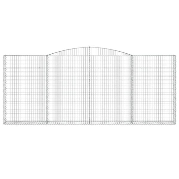 vidaXL Габионни кошници арка 3 бр 400x30x160/180 см поцинковано желязо