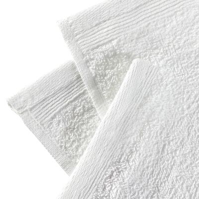 vidaXL Кърпи за гости, 50 бр, памук, 350 г/м², 30x50 см, бели