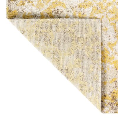 vidaXL Външен килим, плоскотъкан, 80x250 см, жълт
