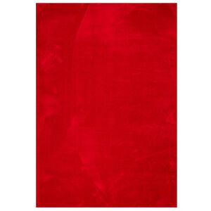 vidaXL Килим HUARTE с къс косъм, мек и миещ се, червен, 160x230 см