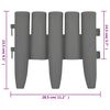 vidaXL Градински кантове, 36 бр, сиви, 10 м, полипропилен