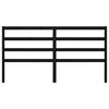 vidaXL Горна табла за легло, черна, 206x4x100 см, бор масив