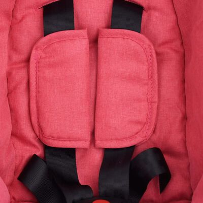 vidaXL Бебешко столче за кола, червено, 42x65x57 см
