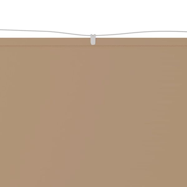 vidaXL Вертикален сенник, таупе, 100x1200 см, оксфорд плат