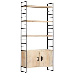 vidaXL Библиотека с 4 нива, 80x30x180 см, манго масив