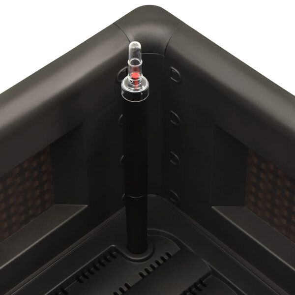 vidaXL Градинска повдигната леха, самополивна, антрацит, 43x43x33 см