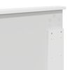vidaXL Рамка за легло с таблото Бяло 150 x 200 cm Солидно борово дърво