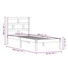 vidaXL рамка за легло бяла 75x190 см Small Single дърво масив