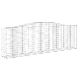 vidaXL Дъговидна габионна кошница 400x50x120/140 см поцинковано желязо