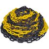 vidaXL 30 m Пластмасова предупредителна верига, жълто и черно