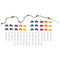 vidaXL Камъни за катерене с въже, 25 бр, многоцветни