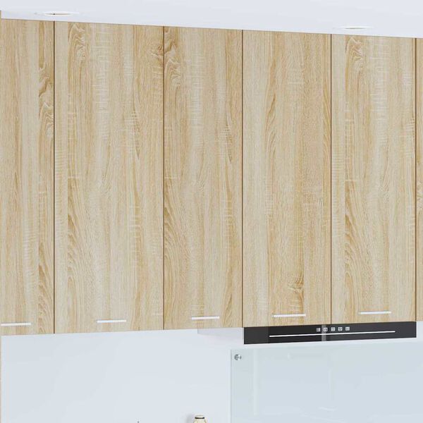 vidaXL Висящ шкаф с врата Сонома дъб 30 x 31 x 100 см Инженерно дърво