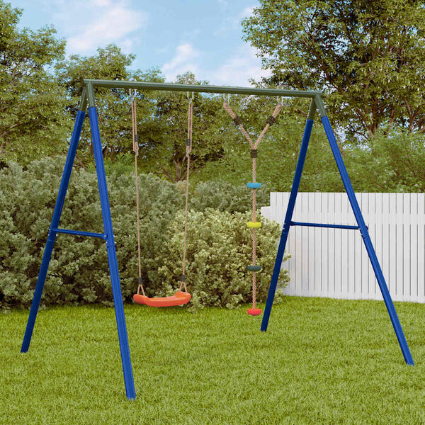 vidaXL Външен комплект с люлка седалка и люлка с дискове