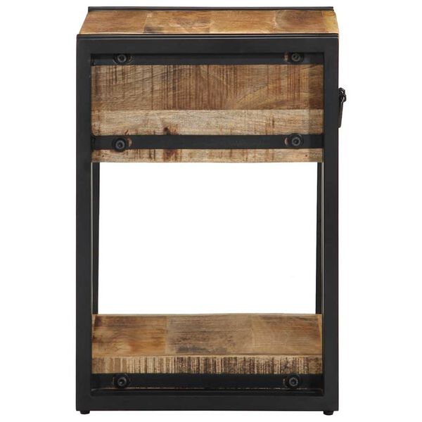 vidaXL Нощно шкафче 40x35x50 cm Масивна груба дървесина Манго