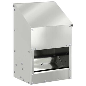 vidaXL Кокошарник Сребрист 21 x 16 x 33 см Галванизирана стомана