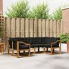vidaXL Комплект дивани за открито 6 pcs Естествено и черно