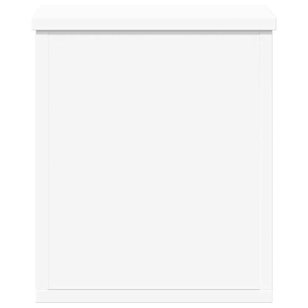 vidaXL Кутия за съхранение, бяла, 30x35x35 см, инженерна дървесина