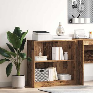vidaXL Библиотека, старо дърво, 80x24x76 см, инженерно дърво