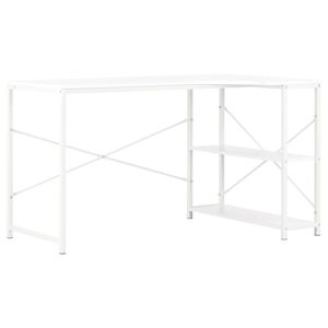 vidaXL Компютърно бюро, бяло, 120x72x70 см