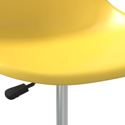 vidaXL Въртящи се трапезни столове, 4 бр, жълти, PP