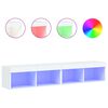 vidaXL ТВ шкафове с LED осветление 2 бр бели 80x30x30 см