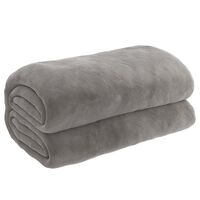 vidaXL Утежнено одеяло с плик, сиво, 137x200 см, 6 кг, плат