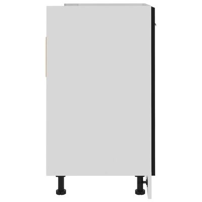 vidaXL Долен шкаф за мивка, черен, 80x46x81,5 см, ПДЧ
