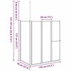 vidaXL Душ параван Бяло 120 x 70 x 137 см Алуминий